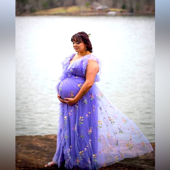 Basgute Spaghetti Strap Fairy Slit Long Dress - Picture 1 of 4